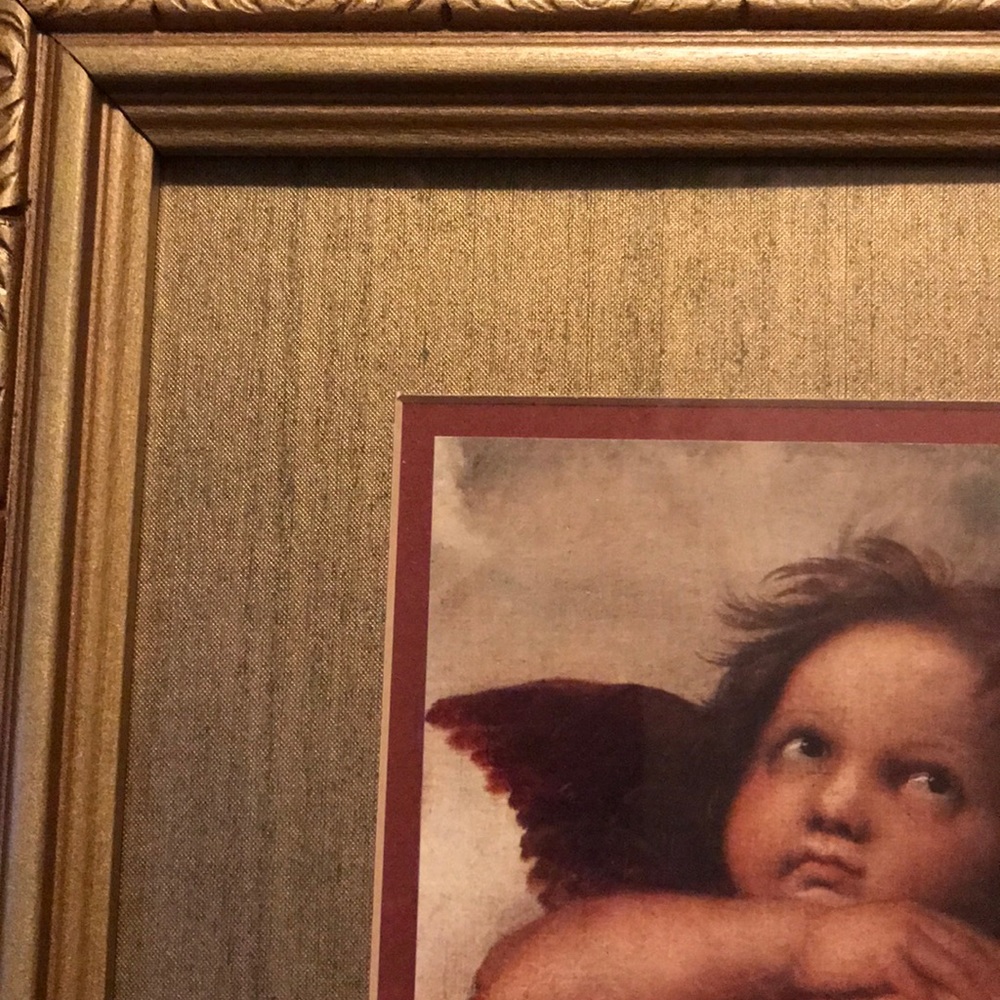 Famous Raphael Angels Gold Mat & Frame Print Pair - Picture 5 of 9